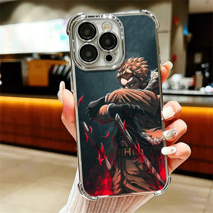 MHA My Hero Hawks Soft Phone Case For iPhone 15 16 17 Air 14 Pro Max 16E Plus 13 12 Mini Plating Anti-Fall Fundas