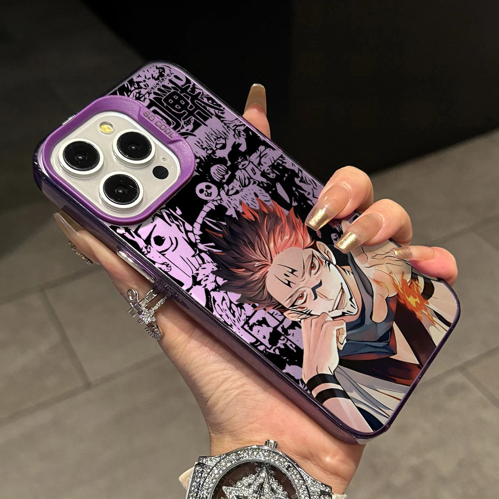 Jujutsus Kaisens Sukunas Phone Case for iPhone 17 Air 16 16e 15 14 Plus 13 12 11 Pro Max X Xs XR 8 Colorful Silver Hard Cover