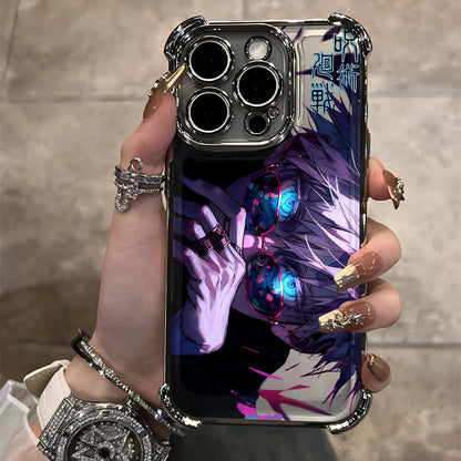 Anime Jujutsu Kaisen Phone Case For iPhone 17 Air 16 e 15 14 13 12 11 Plus Mini Pro Max X XR XS SE Shockproof Gojo Plating Case