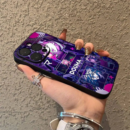 D-Demon Doma Douma S-Slayer Phone Case For iPhone 17,16,15,14,13,12,Pro,Max,Plus,E,SE4,Air,Mini Black Soft Box