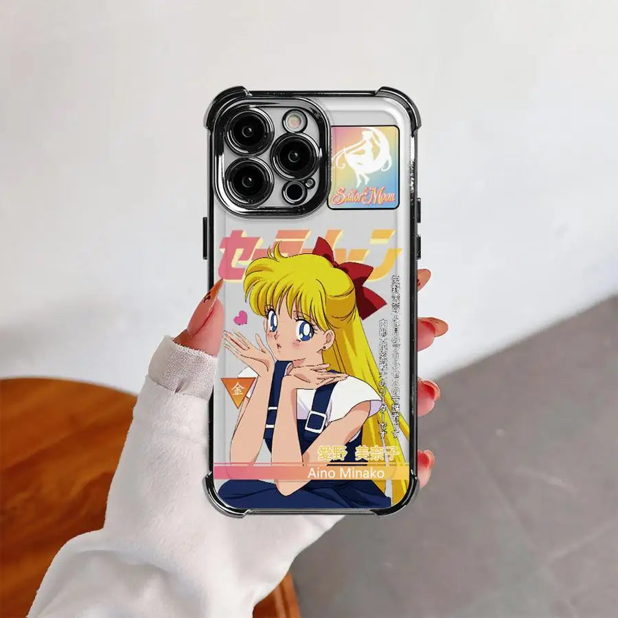 Sailor Moon Love And Beauty Soft Phone Cover Case for iPhone 17 12 Air 16 Pro Max 14 15 Plus 11 13