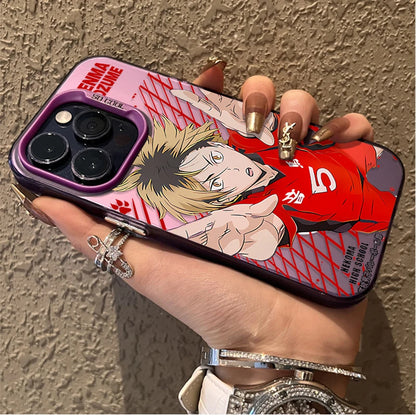 Anime Haikyuu Plating Hard Phone Case for iPhone 16 15 14 13 12 11 Pro Max XS X XR 8 7 Plus SE 2020 Shockproof Matte Back Cover