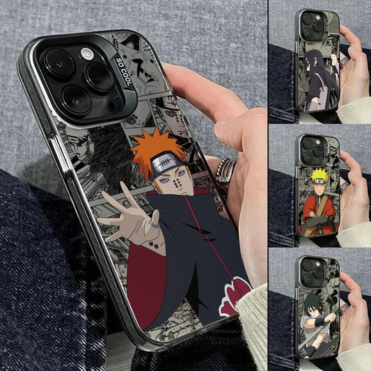 N-NARUTOs K-Kakashies Itachies Phone Case for iPhone 17 Air 16 16e 15 14 Plus 13 12 11 Pro Max X Xs XR 8 Silver Hard Cover