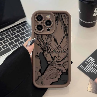 Anime Vegeta Goku Phone Case For Apple iPhone 17 Air 16E 16 15 14 13 12 Mini Pro Max Plus Eyes Ladder Soft Cover