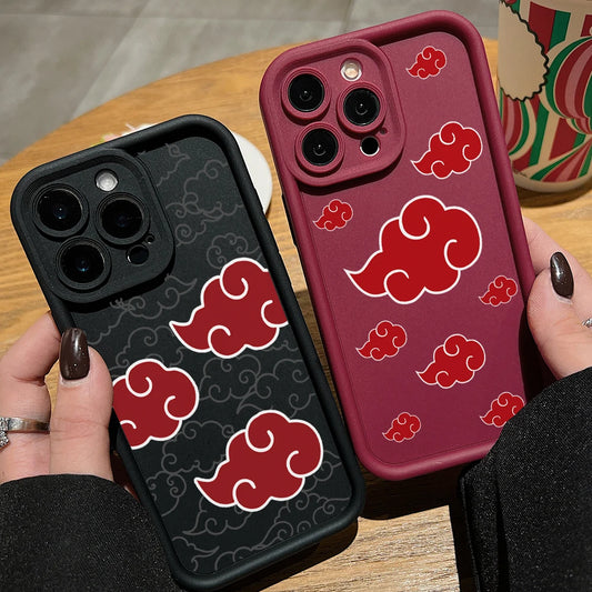 Akatsukies Cloud Totem N-NARUTOS Phone Case for iPhone 17e 17 16e 16 15 14 13 12 11 Air Pro Max Plus Soft TPU Back Cover