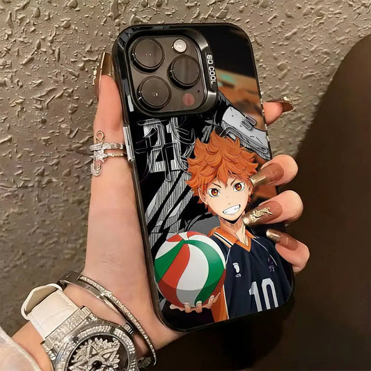 H-Haikyuu Anime  Phone Case For iPhone 17,16,15,14,13,12,11 Plus,Pro Max,XS,Colorful Silver Phone case Funda Cover