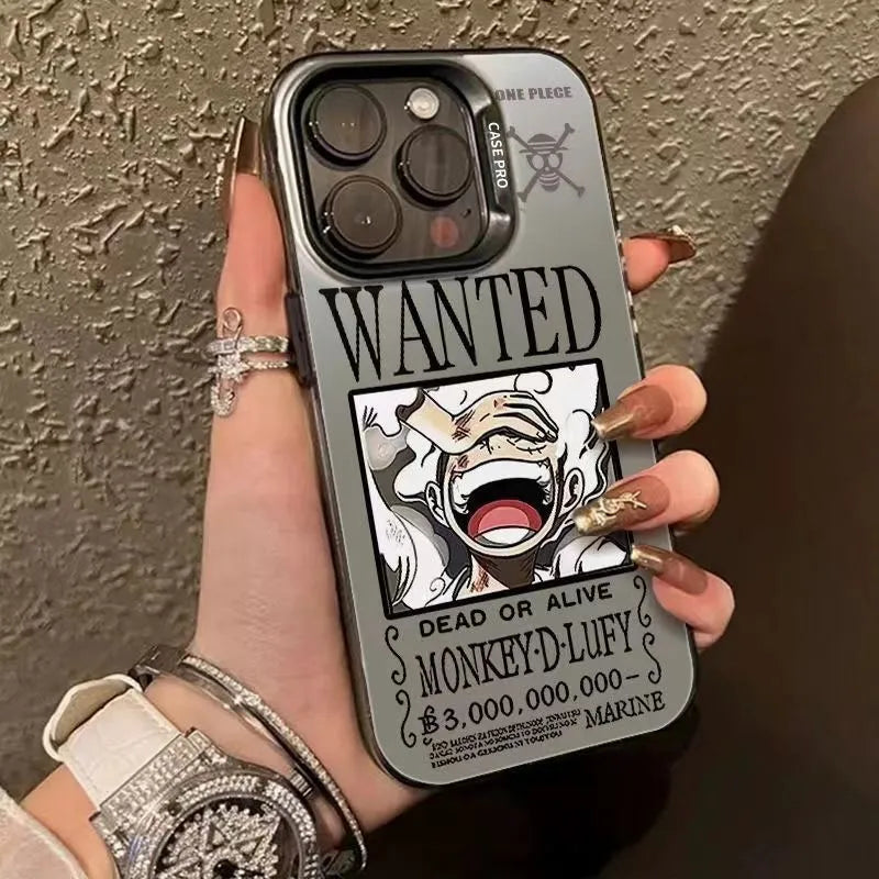 ONE PIECE LUFFY Model Wanted Phone Case For IPhone 16 15 14 13 12 11 Pro Max Japan Cartoon Matte Shockproof Back Cover