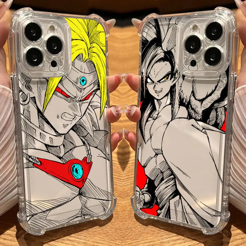 Super Saiyans Broly Gokus DragonS BallS Phone Case For iPhone 17 16e 16 15 14 13 12 11 Mini Air Pro Max Plus Anti Fall Cover