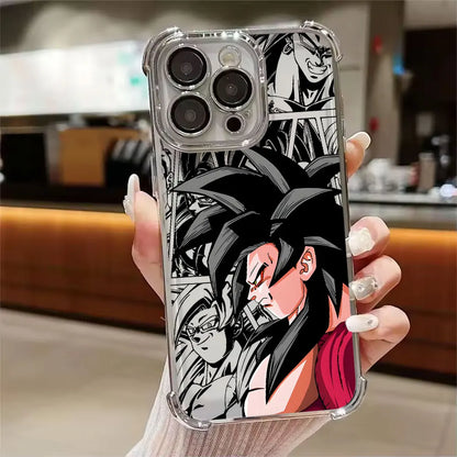 Dragons Balls GT Saiyans Vegeta Goku Phone Case for iPhone 11 13 15 16 17 Pro Max 14 Plus 17Air 16E 12 Mini 11 17Pro Clear Cover
