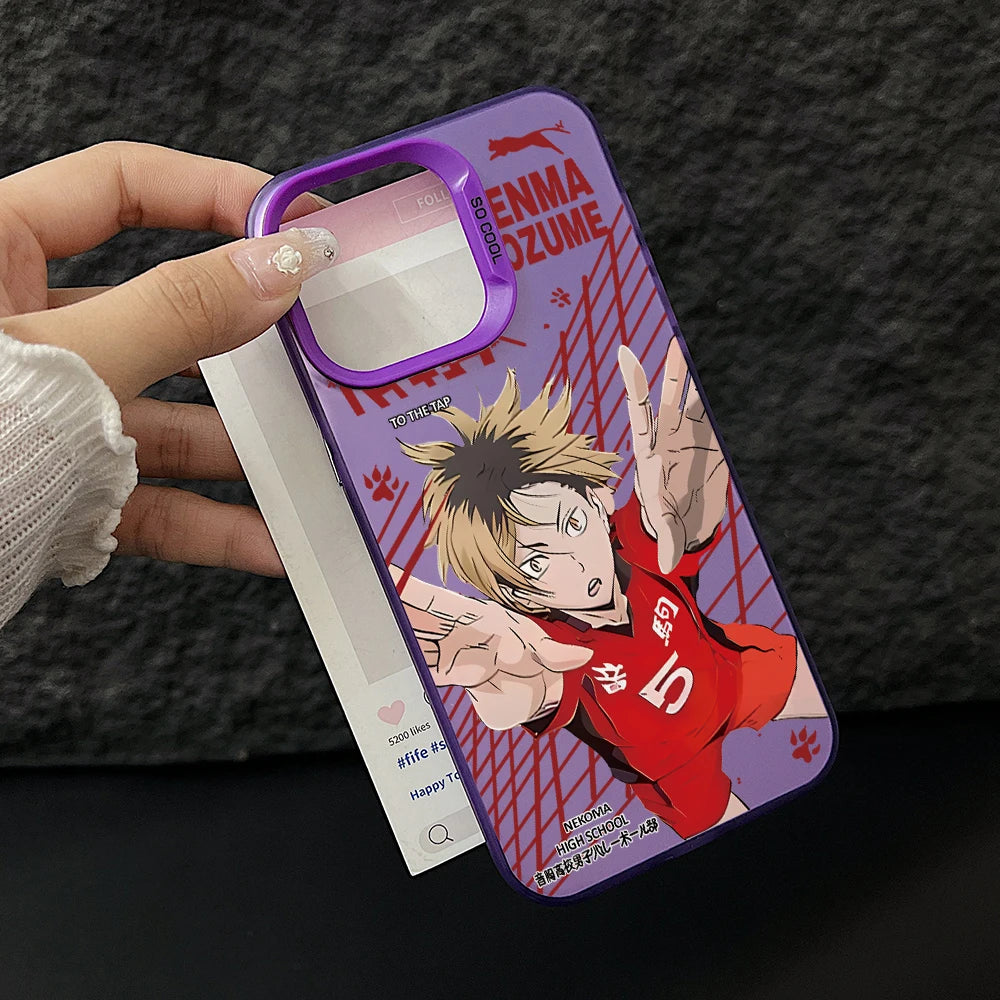 Haikyuu!! Kenma Kozume Phone Case for iPhone 17 Air 16 16e 15 14 Plus 13 12 11 Pro Max X Xs XR 8 Colorful Silver Hard Cover