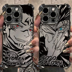 Anime Jujutsu Kaisen Gojo Plating Case For iPhone 16 15 14 13 12 11 Pro Max X XR XSMax 7 8 Plus Anti-Fall Airabag Back Cover