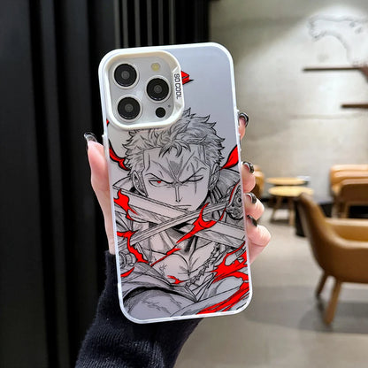O-One P-Piece Hard Plating Case for Luffy Zoro IPhone 12 17 Air Pro Max 16 15 11 14 13 Pro Max XS X XR Plus 8 7 SE 2020 Cover