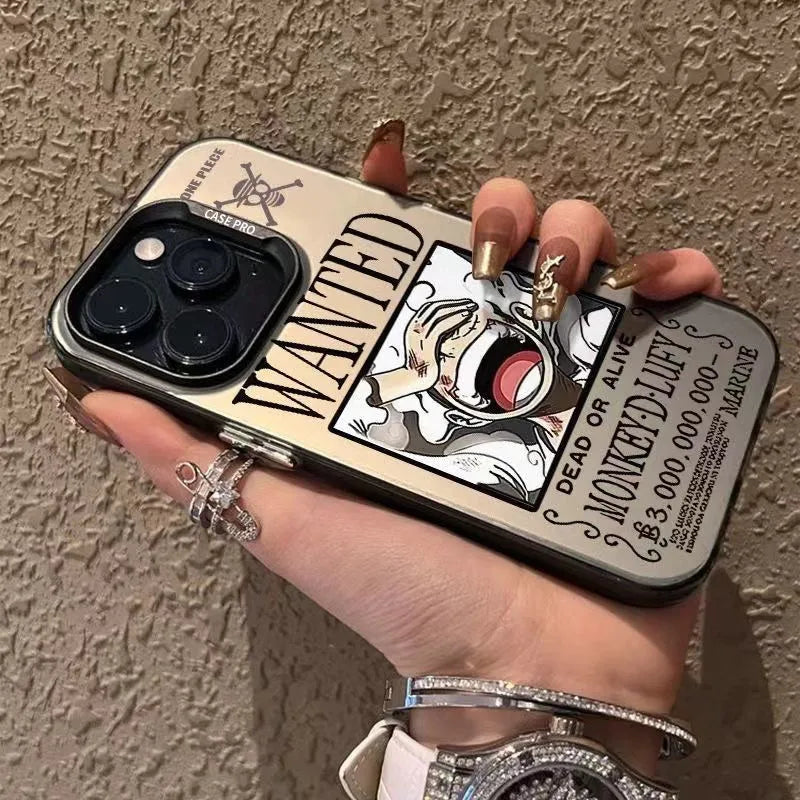 ONE PIECE LUFFY Model Wanted Phone Case For IPhone 16 15 14 13 12 11 Pro Max Japan Cartoon Matte Shockproof Back Cover