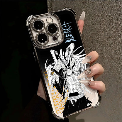 Hot Anime B-Bleachs IchigoesPlating Case for IPhone 16 15 14 13 12 11 Pro Max X XR XSMax 7 8 6 Plus Anti-Fall Airabag Back Cover