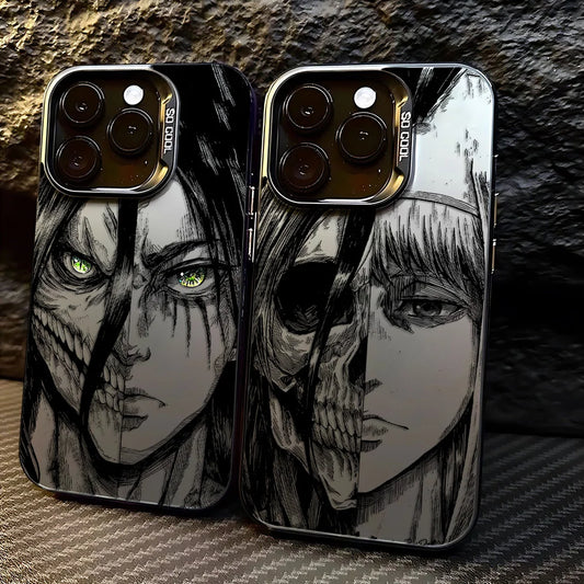 Luxury Hot Anime Attack On Titan Phone Case For iPhone 17 16e 16 15 14 13 12 11 mini Pro Max X XR Air Plus Anti Fall Matte Cover
