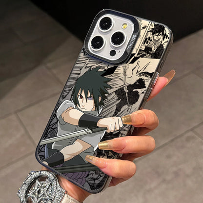 N-NARUTOs K-Kakashies Itachies Phone Case for iPhone 17 Air 16 16e 15 14 Plus 13 12 11 Pro Max X Xs XR 8 Silver Hard Cover