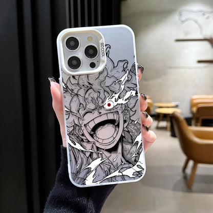 O-One P-Piece Hard Plating Case for Luffy Zoro IPhone 12 17 Air Pro Max 16 15 11 14 13 Pro Max XS X XR Plus 8 7 SE 2020 Cover