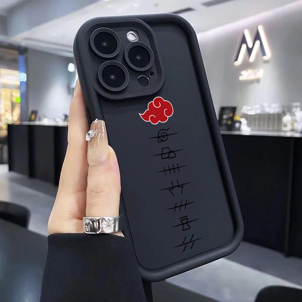 Akatsukies Cloud Totem N-NARUTOS Phone Case for iPhone 17e 17 16e 16 15 14 13 12 11 Air Pro Max Plus Soft TPU Back Cover