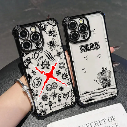 O-One Pieces Manga Funda For iPhone 17 Pro 16 15 14 13 12 11 Pro Max Case 17 Plus 17E 16E 17Air Silicone Protection Phone Cover