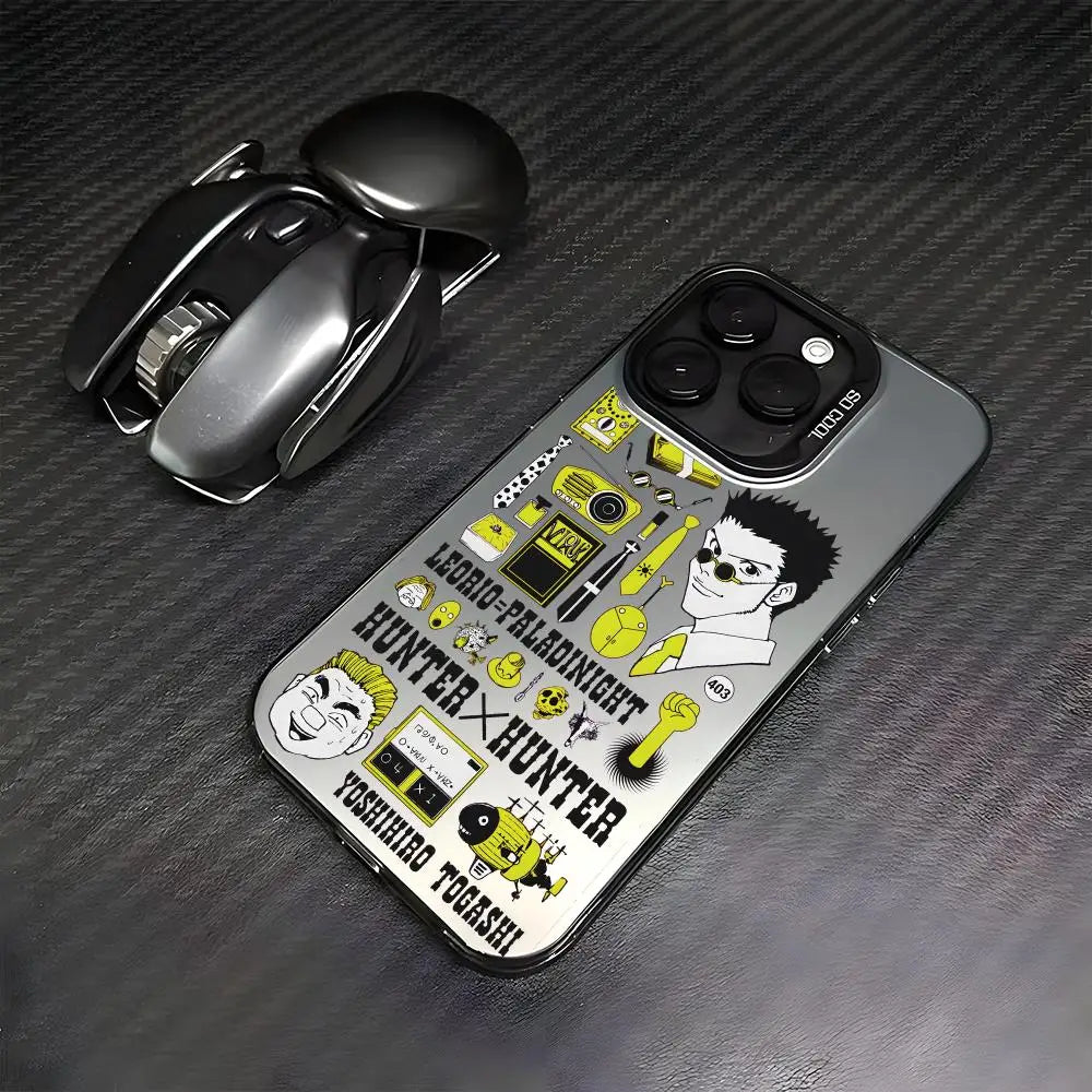 HUNTER HUNTER Phone Case For lMDColor Silver Shell For lPhone 17 16 15 14 13 12 11 Pro Max Plus