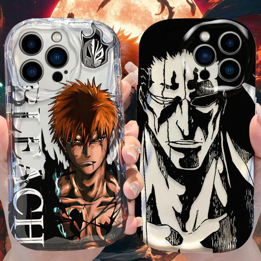 Anime Bleach Wave Case for iPhone 16 15 14 Pro Max 13 12 Mini 11 XS X XR 8 7 Plus SE 2022 2020 Soft Shockproof Back Cover Funda