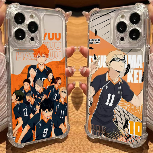 Haikyuu Oya Volleyball Phone Case for iPhone 16 15 14 Plus 13 12 Mini 11 iPhone16 Pro Max X Xs XR 7 8 Soft Thin Clear Cover