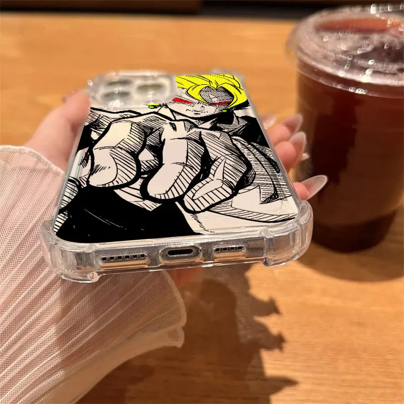 Super Saiyans Broly Gokus DragonS BallS Phone Case For iPhone 17 16e 16 15 14 13 12 11 Mini Air Pro Max Plus Anti Fall Cover