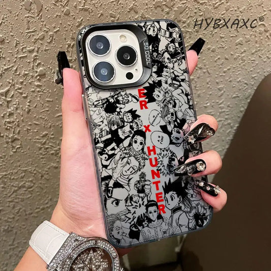 Black HUNTER×HUNTER Hot Anime Phone Case FOR IPhone 17 16 15 Pro MAX 14 13 12 16e 15Pro Plus Shell 17Air Silver Shell IMD Covers