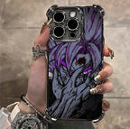 Dragon Ball anime sketch Plating Phone Case For iPhone 17 17e 16 15 14 13 12 11 Pro Max X XR 7 8 Mini Air Plus Anti-Fall Airabag