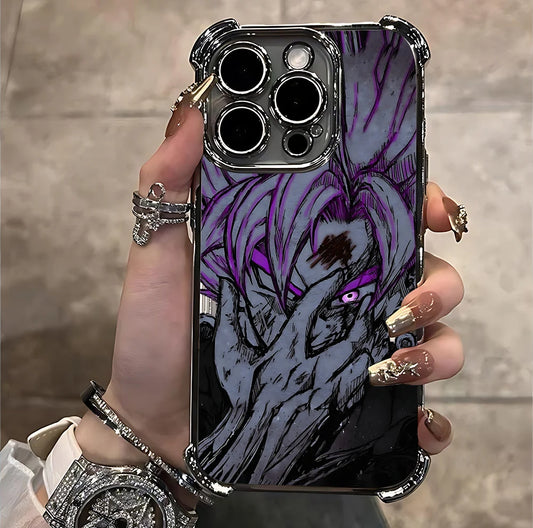 Dragon Ball anime sketch Plating Phone Case For iPhone 17 17e 16 15 14 13 12 11 Pro Max X XR 7 8 Mini Air Plus Anti-Fall Airabag