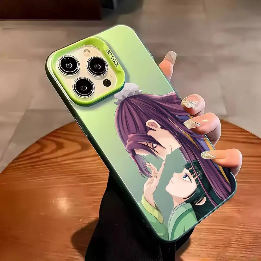 The A-Apothecary Diaries Maomao Phone Case For iPhone 17 16 15 14 13 12 11 Pro Max Plus Silver candy Matte Cover