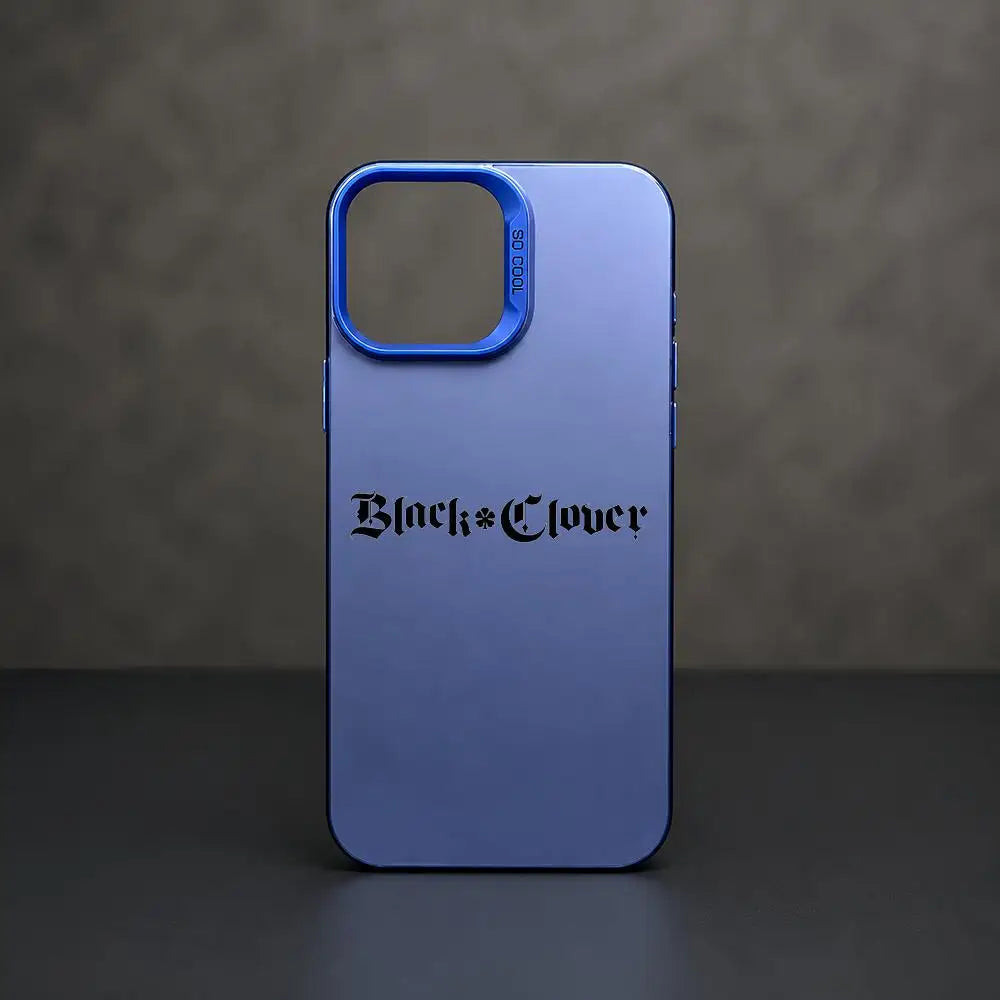 Black Clover logo Phone Case For iPhone 11/12/13/14/15/16/17 Pro Max Color Gradient TPU Case Shockproof Cover