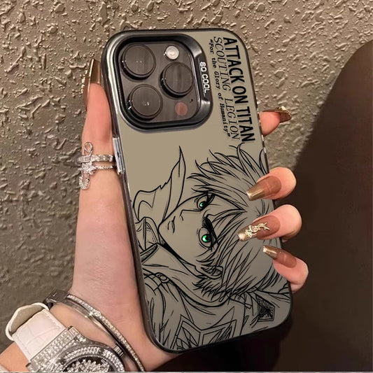 ATTACK ON TITAN MIKASA EREN YEAGER Couple Hard Case for iPhone 12 17 Air Pro Max 16 15 11 14 13 Pro Max XS X XR Plus 8 7 SE 2020