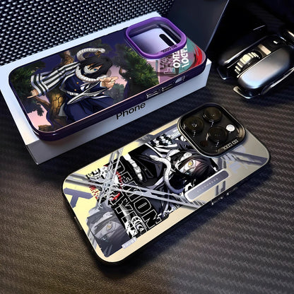 Demon Slayer Iguros Obanaies Phone Case for iPhone 17 Air 16 16e 15 14 Plus 13 12 11 Pro Max X Xs XR 8 Silver Hard Cover