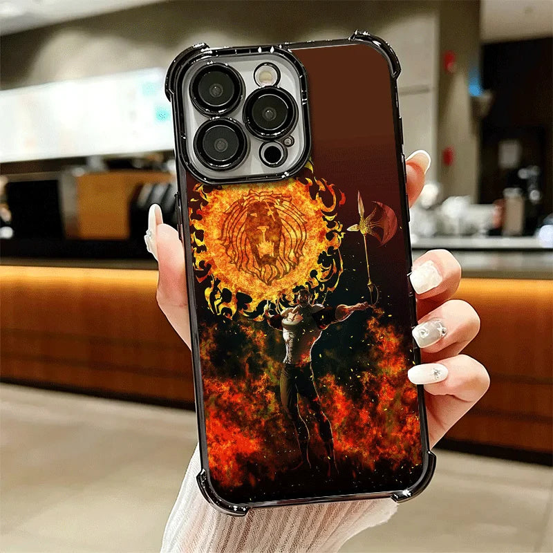 Seven D-Deadlys Sins Escanor Soft Phone Case For iPhone 15 16 17 Air 14 Pro Max 16E Plus 13 12 Mini Plating Anti-Fall Fundas