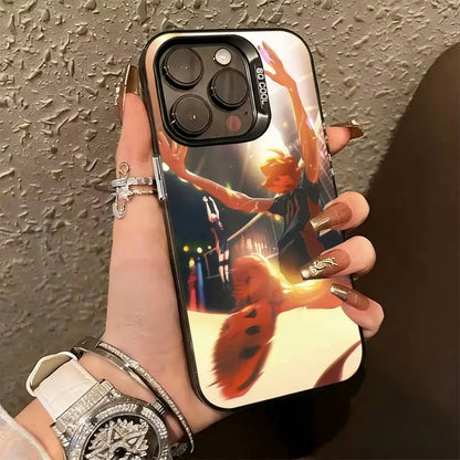 H-Haikyuu Anime  Phone Case For iPhone 17,16,15,14,13,12,11 Plus,Pro Max,XS,Colorful Silver Phone case Funda Cover