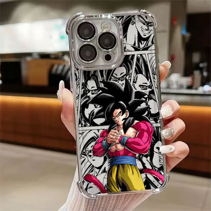 Dragons Balls GT Saiyans Vegeta Goku Phone Case for iPhone 11 13 15 16 17 Pro Max 14 Plus 17Air 16E 12 Mini 11 17Pro Clear Cover