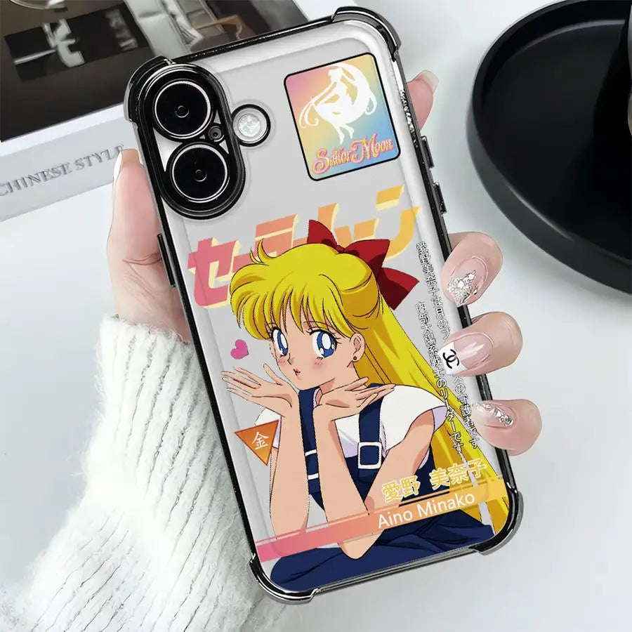 Sailor Moon Love And Beauty Soft Phone Cover Case for iPhone 17 12 Air 16 Pro Max 14 15 Plus 11 13