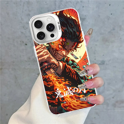 Demon Slayer Phone Case For IPhone 16 15 14 13 12 11 Pro Max X XR XSMAX 8 7 Plus Matte Shockproof Back Cover