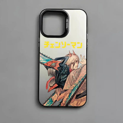 Anime C-Chainsaw Man Phone Case For iPhone 17 16 15 14 13 12 11 Pro Max Air multicolor Matte Laser Metallic Aurora Funda
