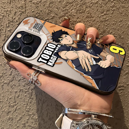 Anime Haikyuu Plating Hard Phone Case for iPhone 16 15 14 13 12 11 Pro Max XS X XR 8 7 Plus SE 2020 Shockproof Matte Back Cover