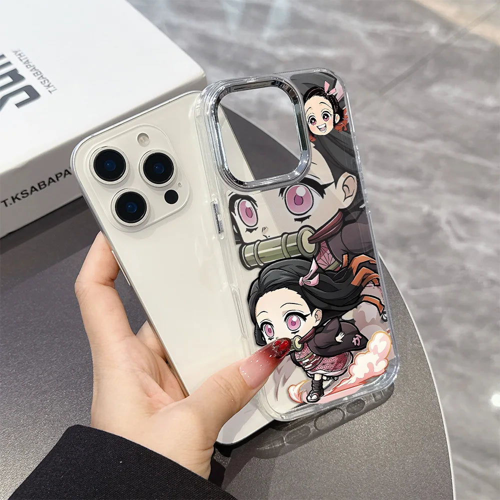 Kamado Nezuko Demons Slayers Phone Case For iPhone 17 16e 16 15 14 13 12 11 Pro Max XR XSMAX 8 7 Air Plus Transparent Soft Cover