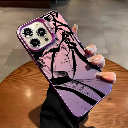 Anime B-Bleach Phone Case For iPhone 17 16 15 14 13 12 11 Pro Max Air multicolor Matte Laser Metallic Aurora Funda
