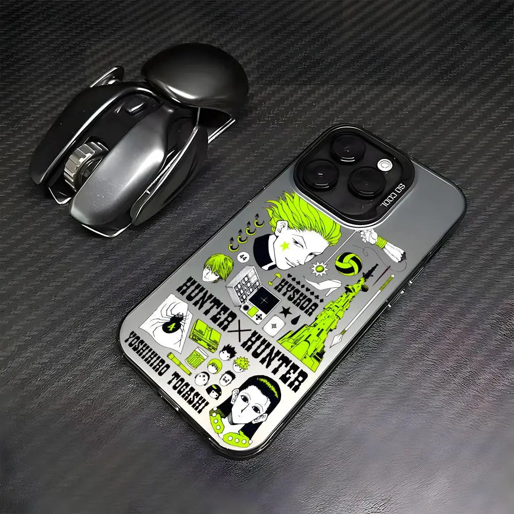 HUNTER HUNTER Phone Case For lMDColor Silver Shell For lPhone 17 16 15 14 13 12 11 Pro Max Plus