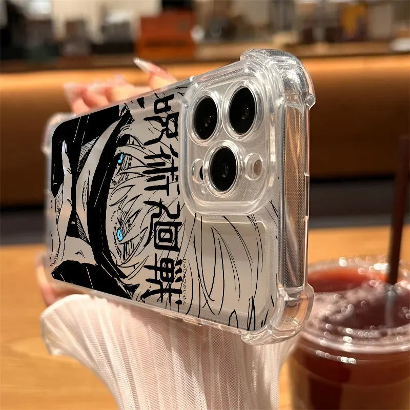Jujutsus Kaisens Gojo Satoru Clear Case For iPhone 17 16 15 14 13 12 11 Pro Max 16e 17e Air 13 Mini 15 Plus XS X 7 8 Phone Cover