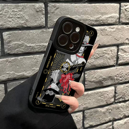 One Luffies Z-Zoroes Pieces Phone Case for Apple iPhone 17 Air 16 16e 15 14 Plus 13 12 11 Pro Max Luxury Leather Texture Cover