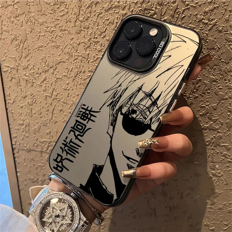 Anime Cartoon J-Jujutsu K-Kaisen Phone Case For IPhone 14 15 16 17 Pro Max Plus 12 13 Mini 16E Casing Hard IMD Fashion