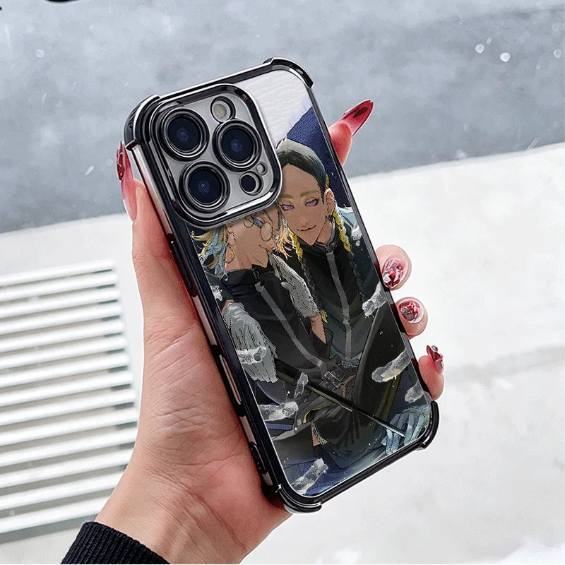 Tokyo Revengers Ran Haitani Rindou Plating Phone Case For Xiaomi Poco X6 X7 X8 Pro Max X5 X3 M8 M7 M5S Redmi 15C 15 14C 13C 17T