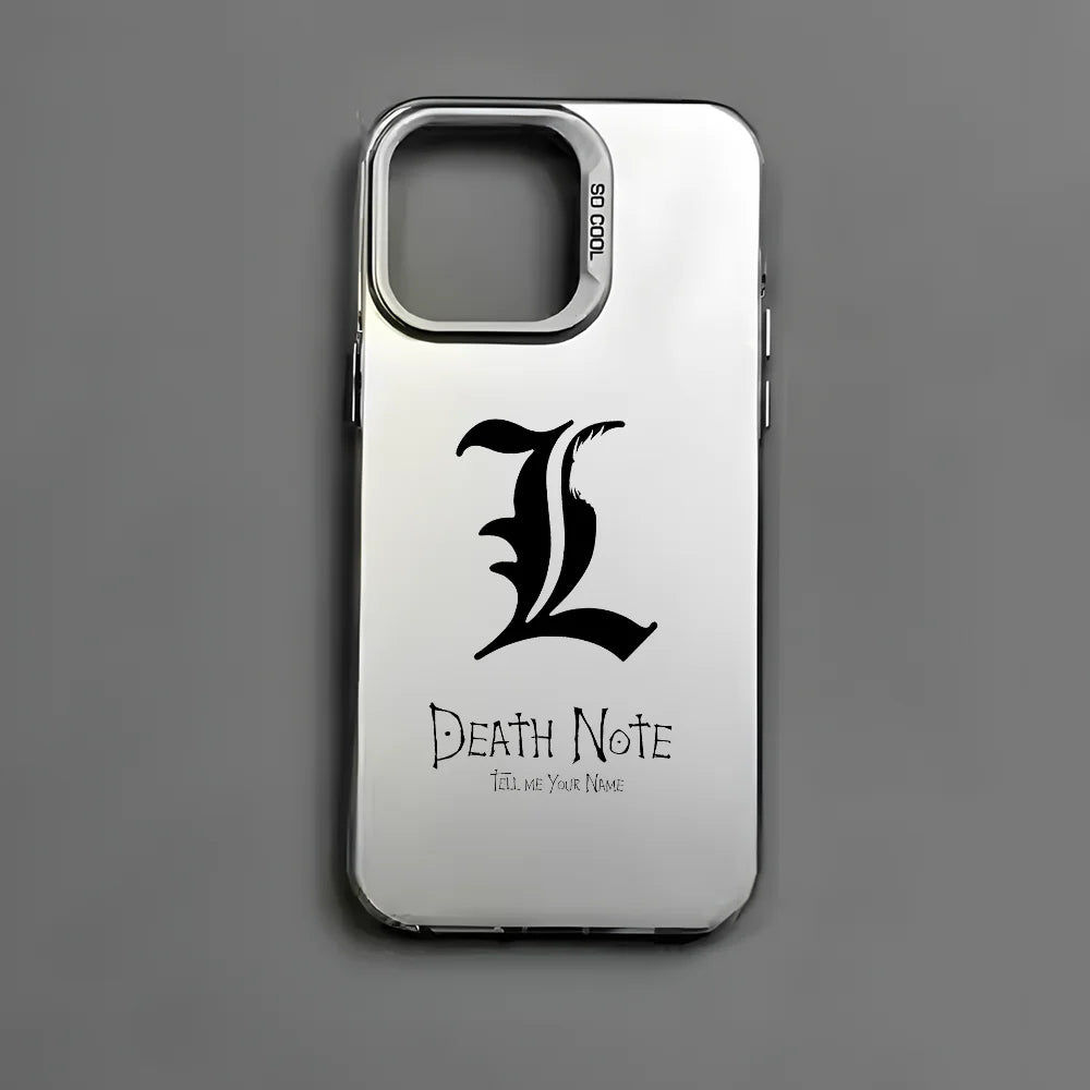 Anime D-Death Note Comics Phone Case For iPhone 16 15 14 13 12 11 Pro Max Plus – Colorful Gradient Soft TPU Back Cover