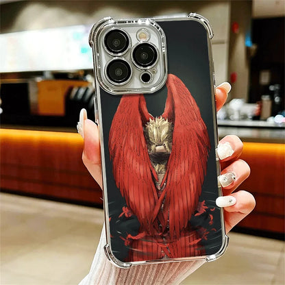 MHA My Hero Hawks Soft Phone Case For iPhone 15 16 17 Air 14 Pro Max 16E Plus 13 12 Mini Plating Anti-Fall Fundas